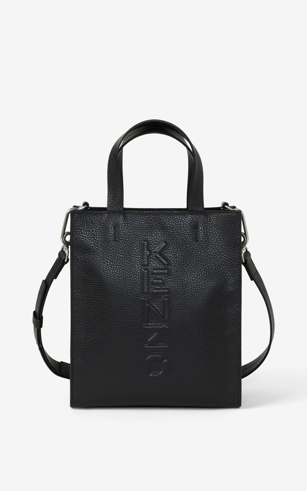 Kenzo Imprint small grained レザー ハンドバッグ レディース 黒 - LUWMEY427